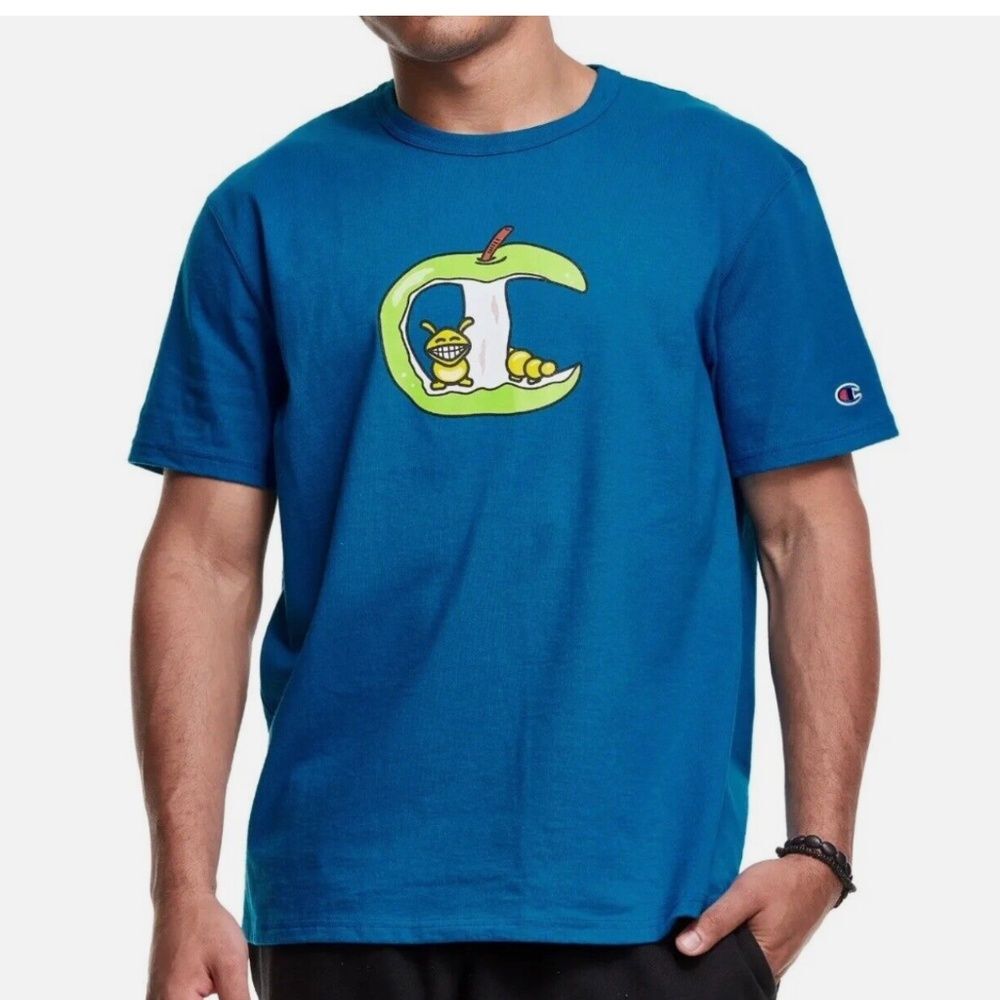 Champion Heritage Apple Core C & Worm Men's Tee Shirt NWOT Size XL